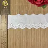 Encaje de decoración con bordado de hilo de algodón en stock, encaje de algodón puro, tela de algodón para manualidades, encaje de bordado hueco de hilo de algodón, accesorios para prendas de vestir