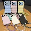Funda estilo Ins nube de dopamina suitable para teléfono Apple 18 Pro Max, 17/16 con cordón, ventana grande para niñas