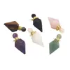 WT-P1983 Colgante de Diseño Único Hexagonal Geométrico con Piedra Colorida para Botella de Perfume, Accesorios para Collar de Mujer