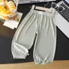 Calças Anti-Mosquito Infantil Verão Novo Bebê Calças Finas Calças de Menino Estilo Coreano Meninas Respirável Calças Infantil Roupa Infantil
