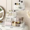 Caja de Almacenamiento de Cosméticos para Dormitorio, Estante de Almacenamiento de Productos para el Cuidado de la Piel para Tocador, Estante Organizador de Productos para el Cuidado de la Piel de Aspecto Elegante para Mujer