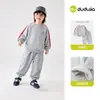 Conjunto Dududu Home para Meninos Outono e Inverno Hoodie Esportivo Infantil Roupas de Inverno para Meninas Calças Top de Bebê Roupa Infantil Espessa