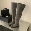 Botas de caña alta con punta redonda, nuevo estilo nicho vintage 2026, primavera y otoño, tacón grueso, botas con hebilla de cinturón, versión coreana de botas de caballero