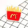 Crachá acrílico Le Burger broche de desenho animado de batatas fritas adesivo para capa de celular acessório para bolsa broche em estoque boneca sem