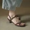 Sandalias Nuevas de Comercio Exterior para Primavera/Verano 2026, Exquisitas, de Tacón Delgado, con una Correa, para Mujer, Zapatos Nuevos de Tacón Alto Mate, Transfronterizo