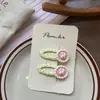 Nuevo y lindo anillo para el pelo de onda rosa estilo coreano cuerda para coleta de pelo no daña el pelo clip para flequillo lateral
