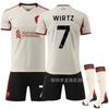 2526 Camisa de Futebol No. 11 Salah Não. 9 Icak Não. 4 Van Dijk Liverpool Fora Nº. 7 Jersey de Terno Wirtz