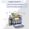 Bolsa de hielo para exteriores de gran capacidad directa de fábrica, bolsa de almacenamiento portátil para camping, bolsa de mano fría plegable térmica aislante para picnic
