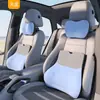 Almofada de Apoio de Cabeça Específica para Carro Espuma de Memória Almofada de Apoio para Pescoço e Cintura Conjunto de Almofada para Encosto para Motoristas Mulheres Almofada Funcional para Carro