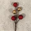 Ramas de Bayas Artificiales Simuladas con Cuentas de Vidrio Doradas y Plateadas, Cadenas de Frutas, Accesorios para Cajas de Dulces de Boda, Materiales para Guirnaldas de Navidad DIY