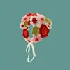 Turbante Triângulo Tricotado Doce e Fofo Turbante Margarida Faixa de Cabelo de Algodão Puro de Verão para Mulheres Estilo Francês Estilo Campo Acessório de Cabeça Popular na Internet