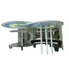 Pérgola de Acero Inoxidable Escultura Plaza Jardín Forma Especial Pabellón Luminoso Parque Área Escénica Plaza Paisajística Pérgola Paisajística