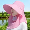 Chapéu de Pescador Infantil Transfronteiriço Primavera e Outono Chapéu Protetor Solar para Exterior Estilo Japonês Combina com Tudo Cor Sólida Dupla Face Dobrável Chapéu de Sol