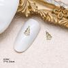 Manicure Joias de liga de Natal Floco de neve dourado Sino Árvore de Natal Veado Unha Patch de metal Acessórios