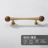 Novas Maçanetas de Madeira de Nogueira Estilo Chinês para Portas de Guarda-Roupa e Armários, Maçanetas Redondas Pequenas de Latão para Gavetas, Estilo Francês Bronze Antigo