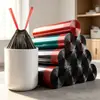 Bolsas de Basura con Cordón, Engrosadas, No Manchan, Auto-Sellantes, Bolsas de Plástico Portátiles, Bolsas de Basura para Cocina Doméstica
