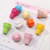 Color Macarrón Cuentas Acrílicas de Helado Llavero Colgante Hecho a Mano Accesorios Cadena para Teléfono Móvil Material