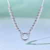 Importado Alto Carbono Diamante Luz Luxo Colar Corrente Colar Corrente Universal Corrente Jóias Diamante Real Colar Pingente Universal Fivela Atacado