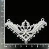 Boneca gato de batata de Guizhou acessórios DIY lembrança coroa de cabelo prateada chapéu étnico Miao chapéu tiara de chifre de vaca borboleta