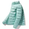 Jaqueta de Penas Camel HJCAMEL Masculina e Feminina Leve Outono e Inverno Quente Com Capuz Penas de Pato Casaco Feminino À Prova de Vento Inverno
