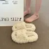 Chinelos de algodão quentes para interior com sola grossa, estilo novo fofo da moda, chinelos femininos para exterior, outono/inverno 2026