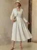 Ruihu Estilo Elegante Europeo y Americano Chaqueta Chaleco Vestido Traje 2025 Otoño Exportación Transfronteriza Traje de Falda