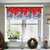 1 Pieza Cortina Corta con Patrón Multicolor Cortina de Cocina Media Cortina Decoración Transfronteriza para Ventana Pequeña Navidad Algodón Poliéster