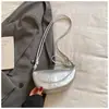 2026 Verão Nova Bolsa Casual para o Dia a Dia Ombro Único Transversal Textura Simples Bolsa Croissant Alta Aparência Bolsa de Axila
