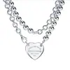 Nuevo Colgante en Forma de Corazón para Abrochar de la Marca T, Varios Estilos de Collares, Modernos y Elegantes, Selección de Influencers Populares, Diseño Clásico, Venta Directa del Fabricante