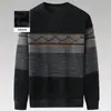 Suéter de inverno do papai, com forro de fleece e espessado, camisa base quente de chenille para homens de meia-idade, adequada para senhores mais velhos e avôs