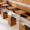 Cafetería y Tienda de Té con Leche Retro, Juego de Mesa y Sillas para Restaurante Occidental, Restaurante Sencillo de Comedor y Comida Ligera Estilo Vintage, Cabina de Panadería y Taburetes