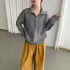 Suéter feminino de gola alta com meio zíper, estilo preguiçoso macio e aconchegante, novo top de tricô para outono e inverno para mulheres