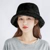 Bufanda de piel de conejo y oso para otoño e invierno, conjunto de tres piezas de sombrero, guantes, sombrero integrado cálido y a prueba de viento para montar, sombrero de piel de conejo peludo