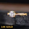 Anillo Sanjie de moda simple europeo y americano con circonita incrustada, anillo de deseos nuevo bañado en oro, joyería de mano Directo de Fábrica