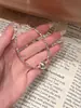 Pulsera de Ojo de Gato Degradado Plata Quebrada para Mujer, Joyería de Lujo Ligero Nicho de Gama Alta al por Mayor Collar de Plata Quebrada
