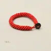 Cordón trenzado de Nudo de Maíz hecho a mano Llavero con Hebilla de Anillo DIY Pieza de Agarre Accesorios Estilo Chino Cordón Semi-terminado