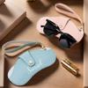 Caja de Almacenamiento de Gafas de Cuero Creativa Bolsa Portátil Estuche Colgante para Gafas Almacenamiento Portátil para Gafas de Sol para Exterior Logotipo Impreso