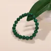 AliExpress Joias Quentes de Comércio Exterior 8mm Pedra Fosca Preta Malaquita Pulseira de Casal Pulseira Explosões da Amazon