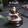 Quemador de incienso de reflujo de cerámica y resina, quemador de aromaterapia, adornos creativos para el camino del incienso de té, manualidades, observación de humo, quemador de incienso de flujo de agua de alta montaña