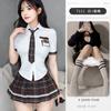 Noche Lencería Sexy Crujiente Sexy Uniforme Jk Falda a Cuadros para Mujer Juego de Roles Pasión Caliente Traje Estilo Universitario 7111