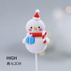 Decoração de bolo de Natal 2024 urso coelho cartão anel de grama folhas chuva seda véspera de Natal festa de feriado plug-in