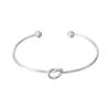 Pulsera europea y americana clásica de Amazon de venta caliente personalizada moderna de amor anudado en forma de corazón para mujer regalo de San Valentín