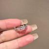 Anillo Abierto de Mariposa Doble Hueca para Mujer 2024 Nueva Moda Ajustable Anillo para Dieta Estilo Frío Anillo Combinable