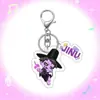 Grupo de Chicas Cazadoras de Demonios Llavero Acrílico de Dos Piezas Periférico de Anime Colgante 2D para Mochila Regalo para Estudiante