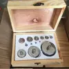 Balanza electrónica de precisión experimento de enseñanza peso de calibración 100g/500g traje de pesas de acero inoxidable peso plano 1kg