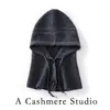 Gorro de Cachemira Estilo Coreano para Otoño e Invierno para Mujer, Gorro de Punto Grueso Casual, Gorro Versátil para la Cabeza, Gorro de Lana con Protección para los Oídos, Gorro para Clima Frío