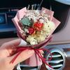 Ambientador de Coche Flor Eterna Flor Seca Rejilla de Aire Mini Creativo Ramo Seco Recuerdo Decoración Adorno Flor de Rosa