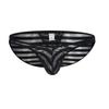 Cueca masculina triangular horizontal, malha fina, transparente, respirável, cintura baixa, sexy