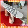 Mesa de Centro Retangular Oval de Mármore de Luxo Acessível Italiana Fábrica Suporte Casa de Processamento Moderno Escandinavo Normcore