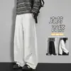 Pantalones de registro de algodón elástico personalizados/de venta caliente para otoño con remaches, nuevos pantalones de trabajo funcionales para hombre en blanco y gris